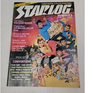Vintage January 1977 Starlog The Magazine of the Future #3 Spaceships Designs